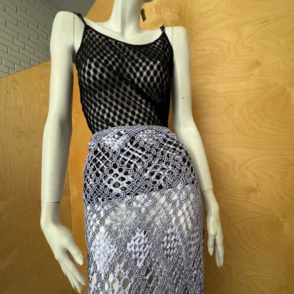 Stunning macrame scarf with fringes - Picture 3 of 12